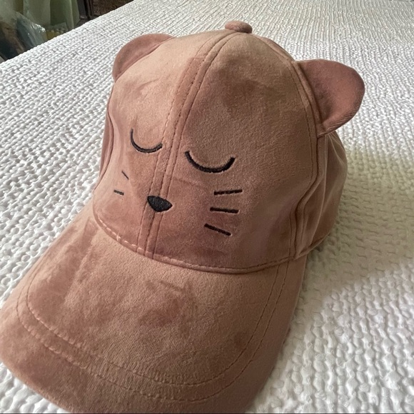 David And Young Luxe Velvet Cat Baseball Cap Dusty Pink One Size - Picture 2 of 10